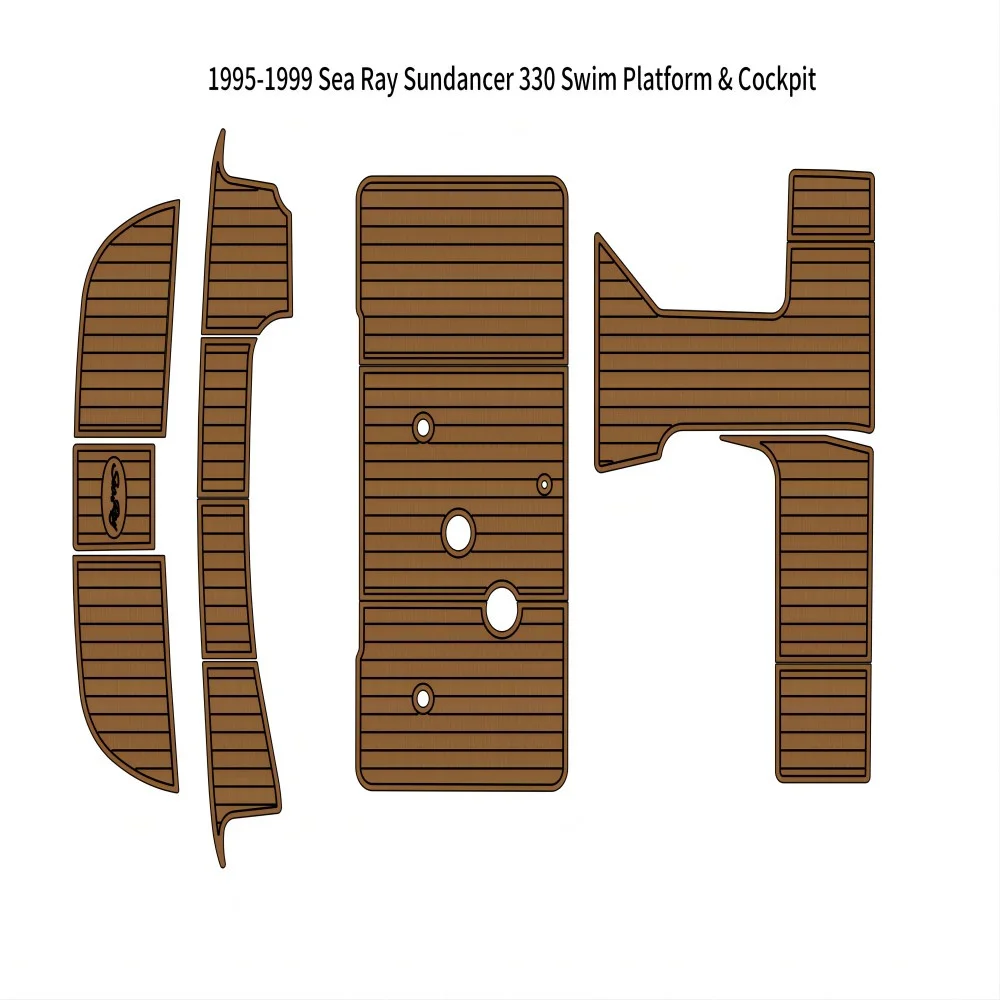 

1995-1999 Sea Ray Sundancer 330 Swim Platform Cockpit Pad Boat EVA Teak Floor