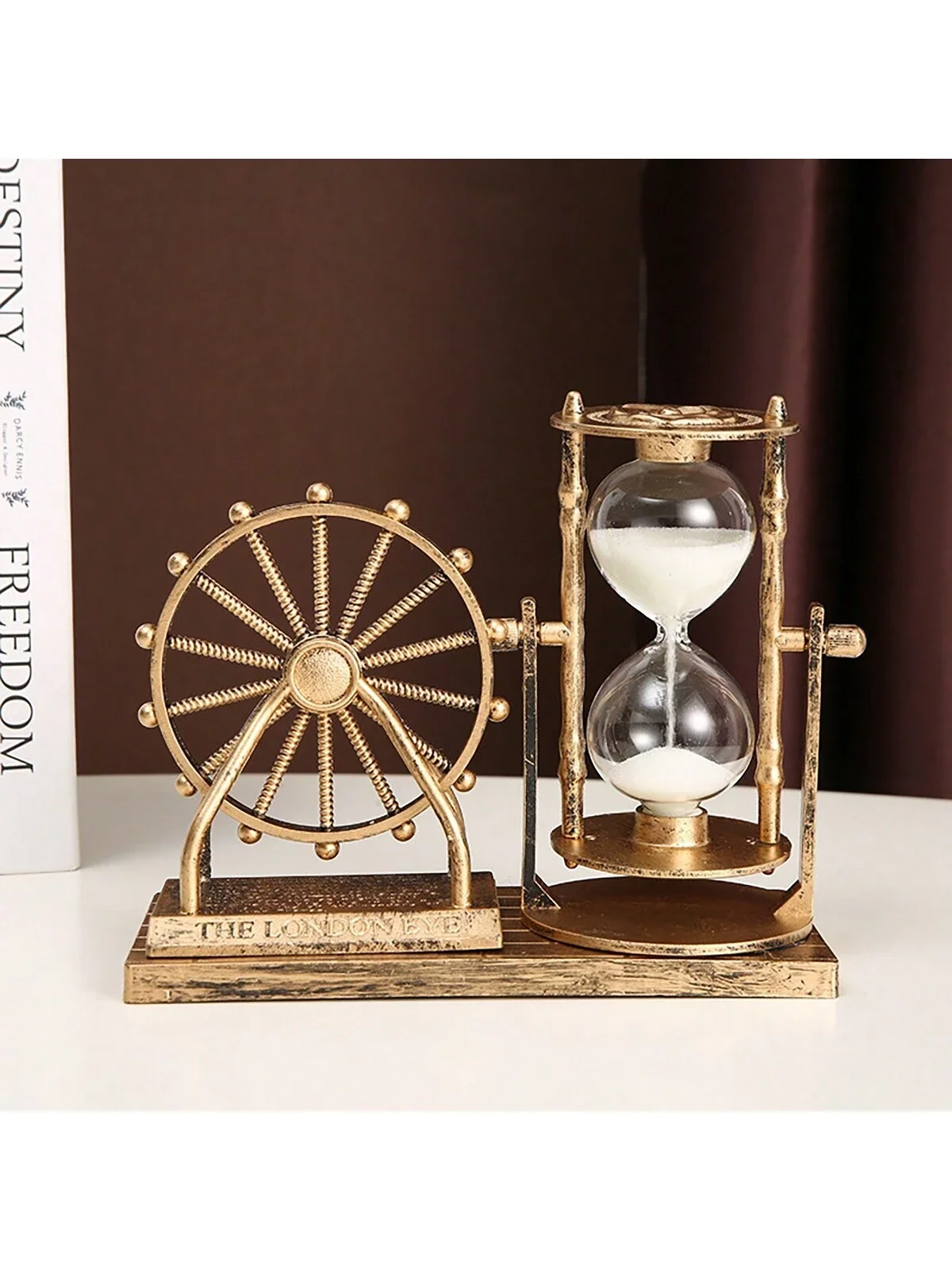 Ретро колесо обозрения украшение в виде песочных часов с струящимся песком -