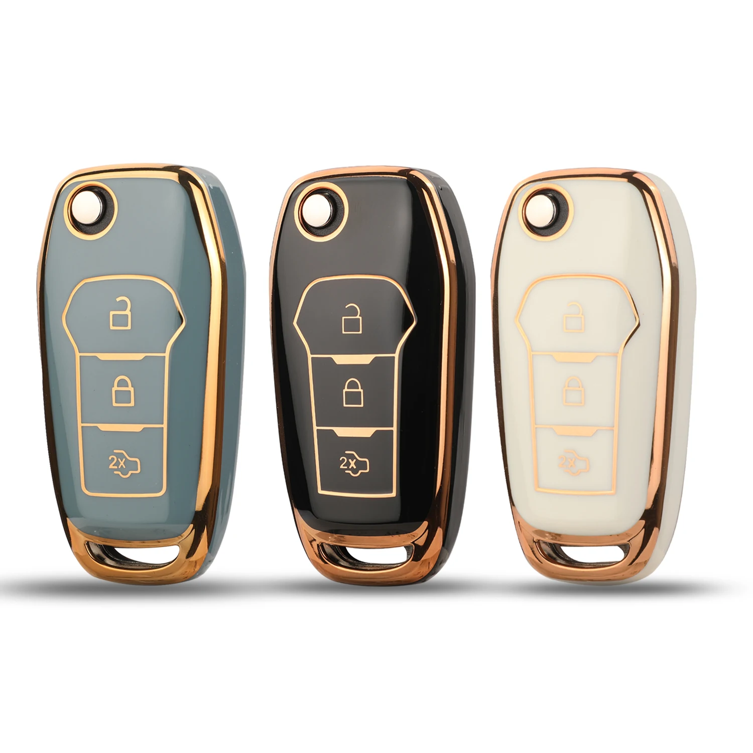 Jingyuqin Новое поступление ТПУ автомобильный брелок для автомобиля брикет Ford