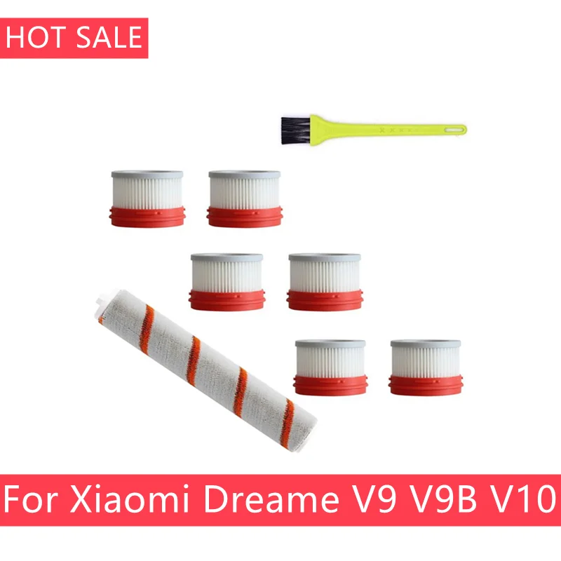 

Беспроводной ручной пылесос Xiaomi Dreame V9 V9B V10, Бытовые аксессуары, Hepa фильтр, роликовая щетка, набор деталей