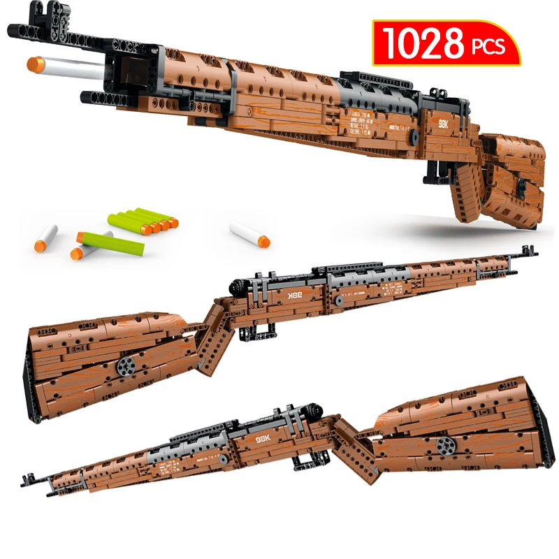 

1188 Pcs Military WW2 City Mechanical Sniper Rifle Pistol Building Blocks War Swat Weapons Shotgu Gun Bricks Toys for Kids Gift