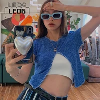 ledp top womens hot and cool womens clothing design sense pullover round neck daily short short sleeved top t shirt women
