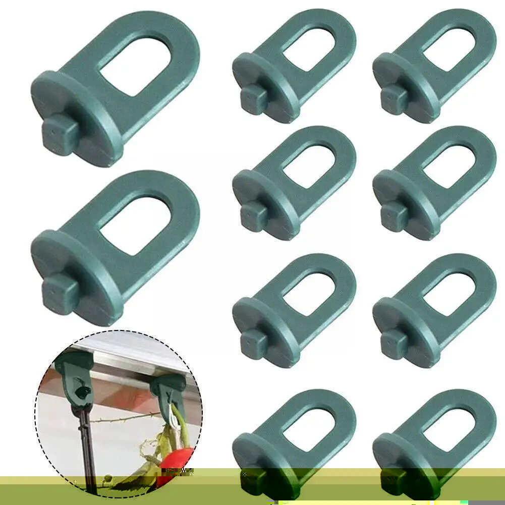 

10/20pcs Greenhouse Clips Fastener Tied Buckle Hanging Hook For Plant Vegetable Grafting Hanging Support Plant Pot Hanger C P9h2