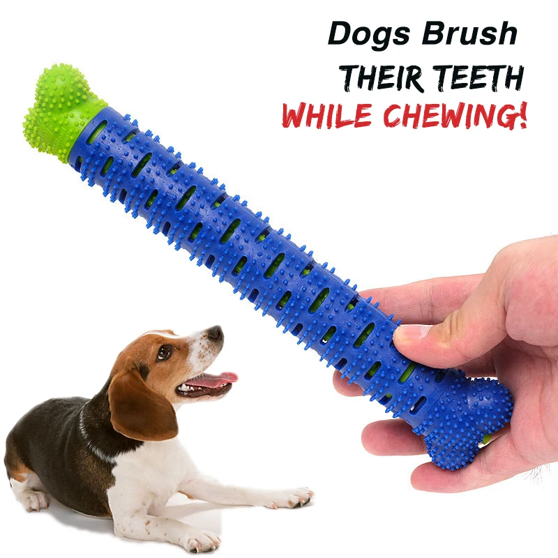 

Puppy Brush Dog Toothbrush Chew Toy Stick Cleaning Massager Pet Teeth Cleaning Toys Multifunctional Silicone Doggy Dental Care