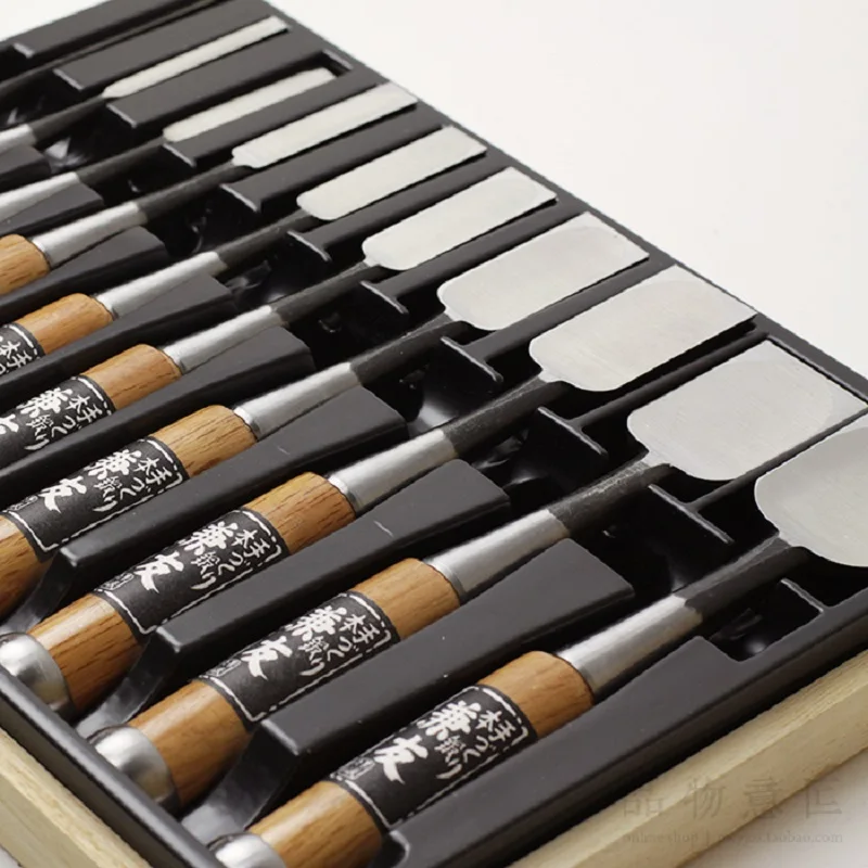 

Japanese joinery chisel chase chisel flat chisel woodworking chisel stick steel chisel Anlai white paper No. 2 steel