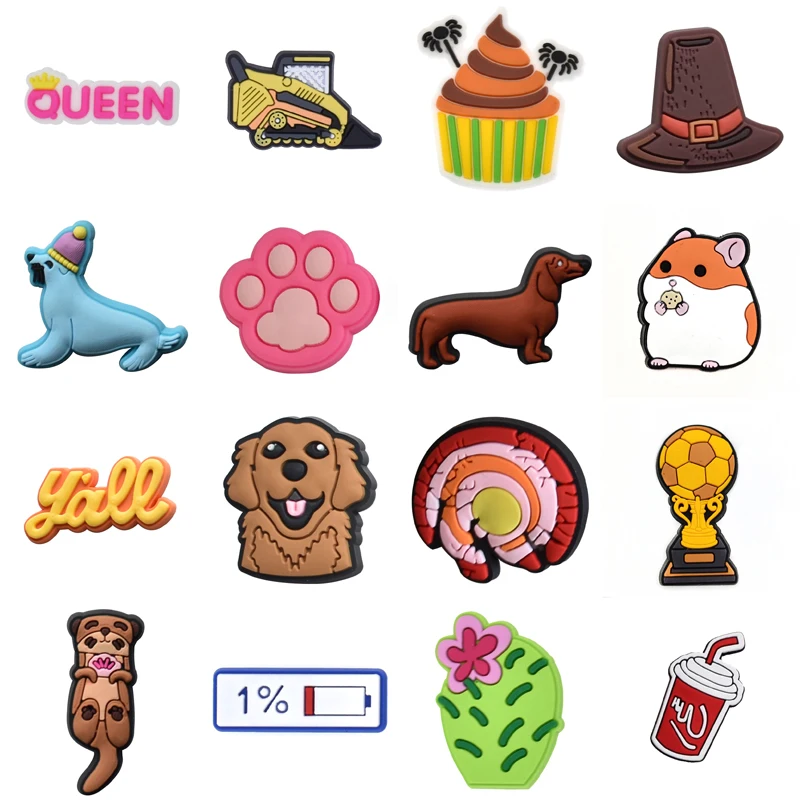 

Hot 1Pcs PVC Shoes Charms Accessories Boys Girls Garden Clog Buckle Decorations Fit Croc Sandals Wristband Party Gifts