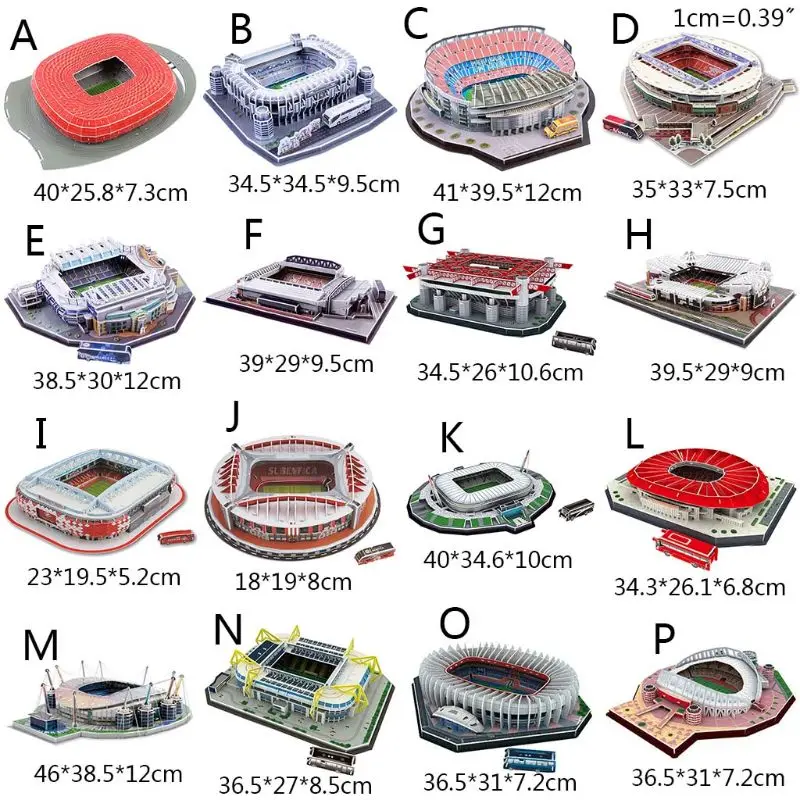 

DIY 3D Puzzle Jigsaw World Football Stadium Soccer Playground Assembled Building Model Toys for Children