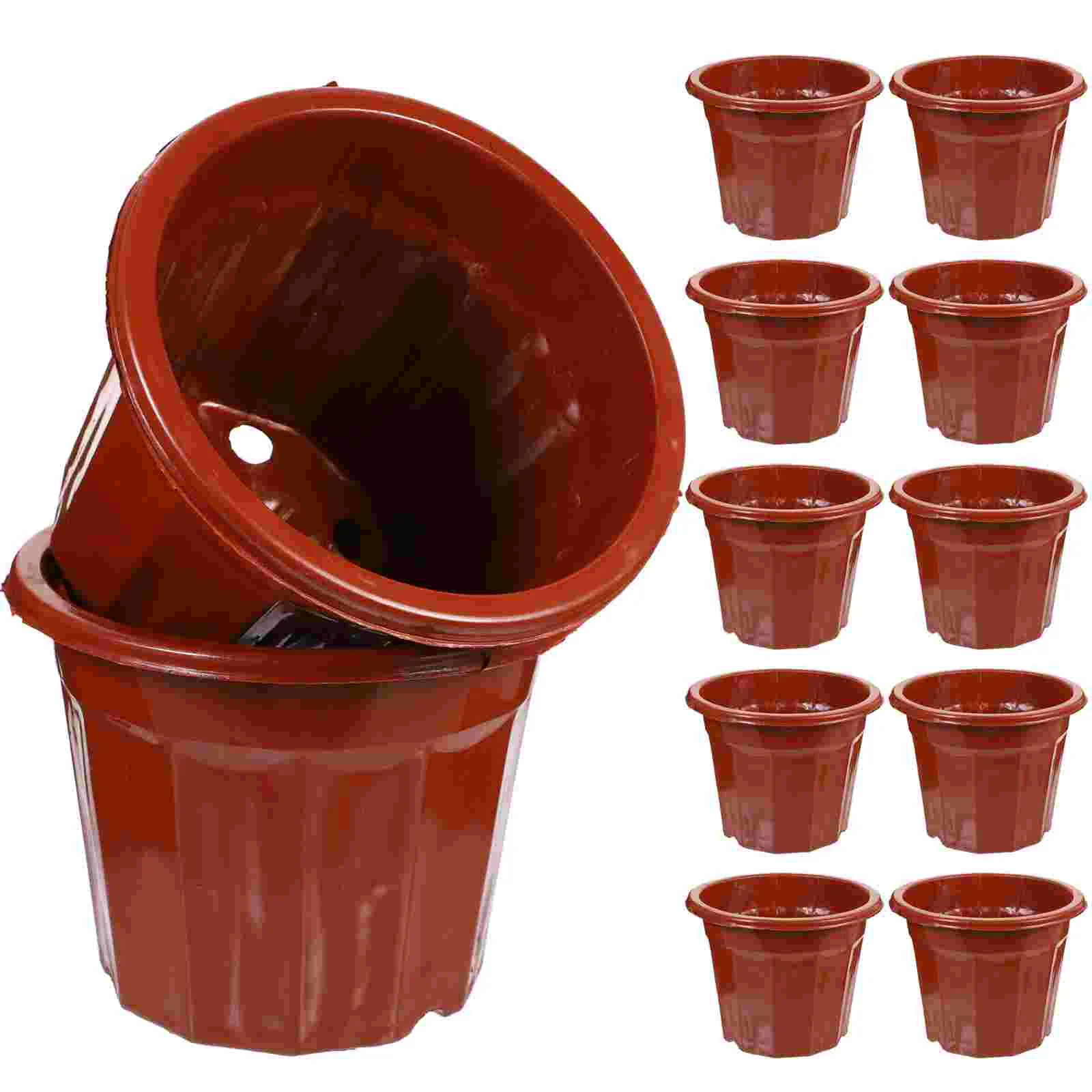 

Pots Pot Flower Nursery Garden Planter Succulent Container Outdoor Starting Drainage Bonsai Round Decorative Balcony Patio