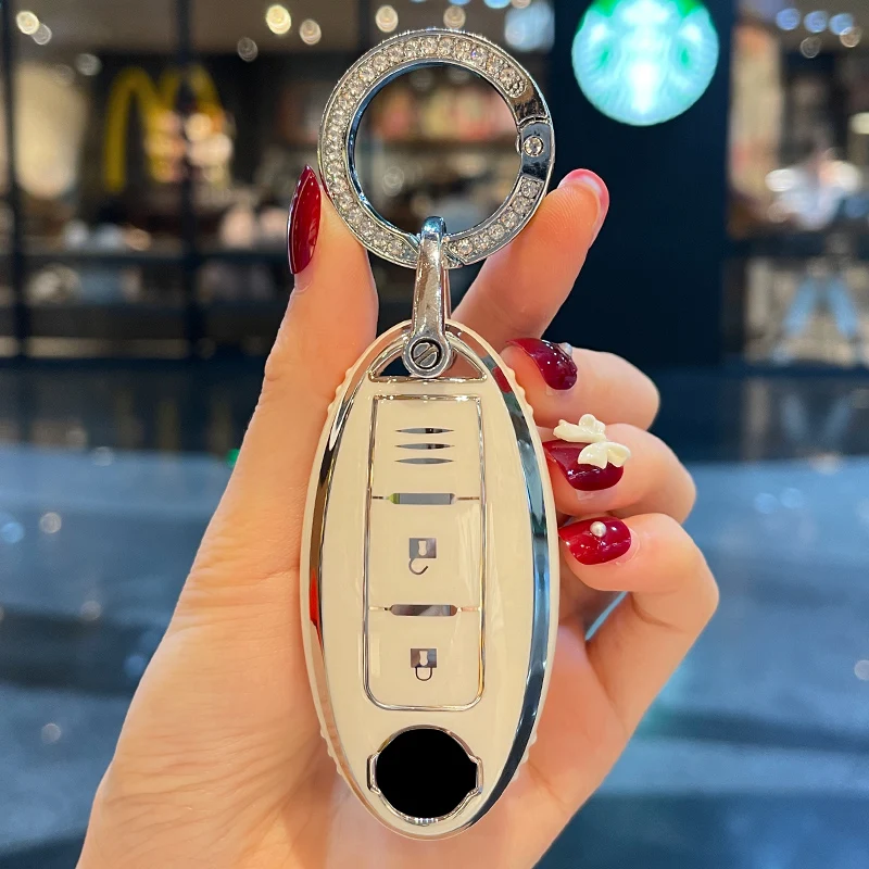 

Soft Car Remote Key Cases for Nissan Juke X-trial Micra Leaf Note Murano Lafesta 2 Buttons Smart Remote Control Protector Cover