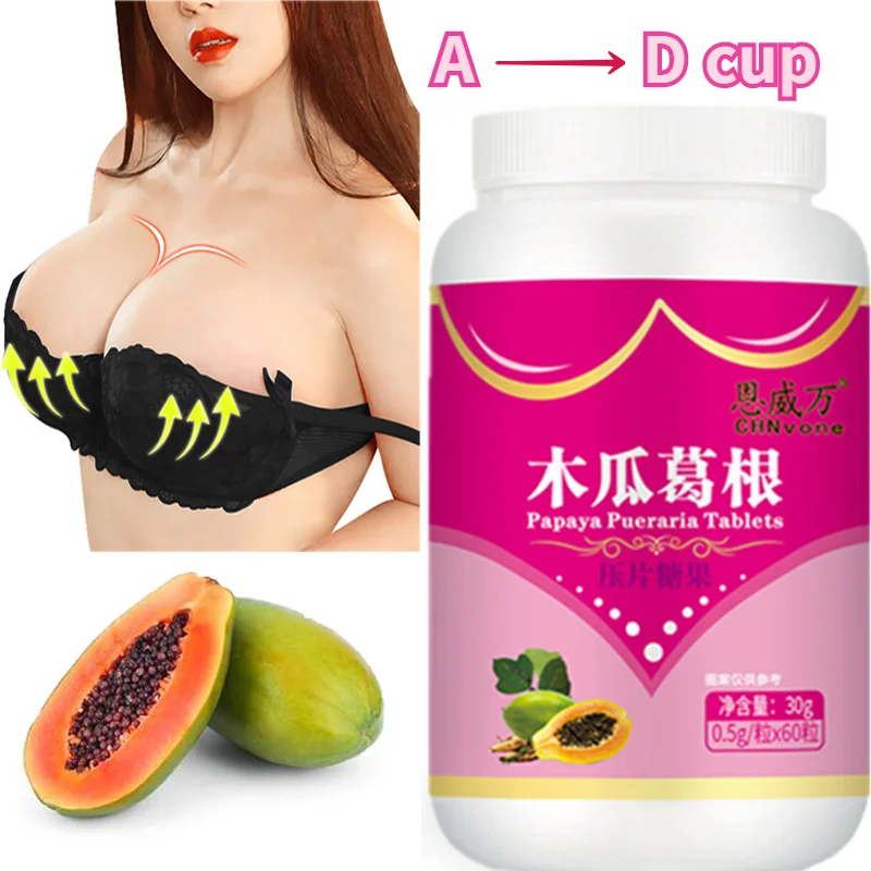 

Breast Candy Wanpapaya Pueraria Lobata Root Tablets Nutritional Food for Women Pueraria Lobata Papaya Tablet Fuller Firmer Pills