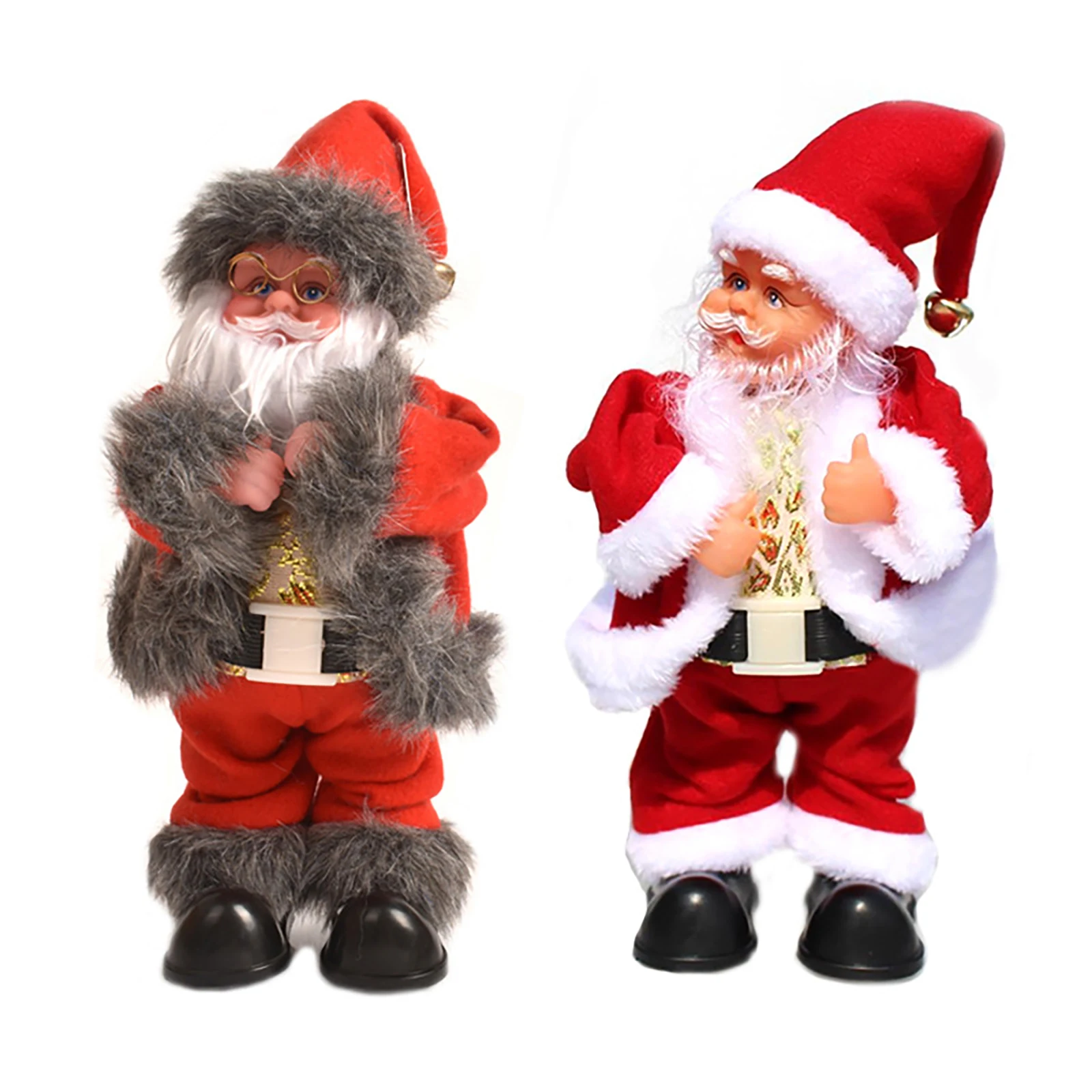 Смешная Женская Вибрирующая бедра с музыкой светлый танцующий Санта-Клаус