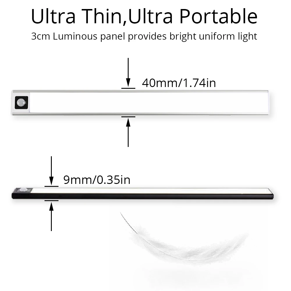 Светодиодный смарт-датчик движения Zoyaloo беспроводной USB-светильник для шкафа