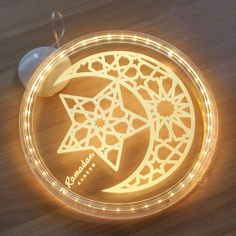 

Eid Mubarak 3D акрилосветильник светодиодный ночник для дома спальни Eid Al Adha исламский мусульманский кулон подарок Настенный декор
