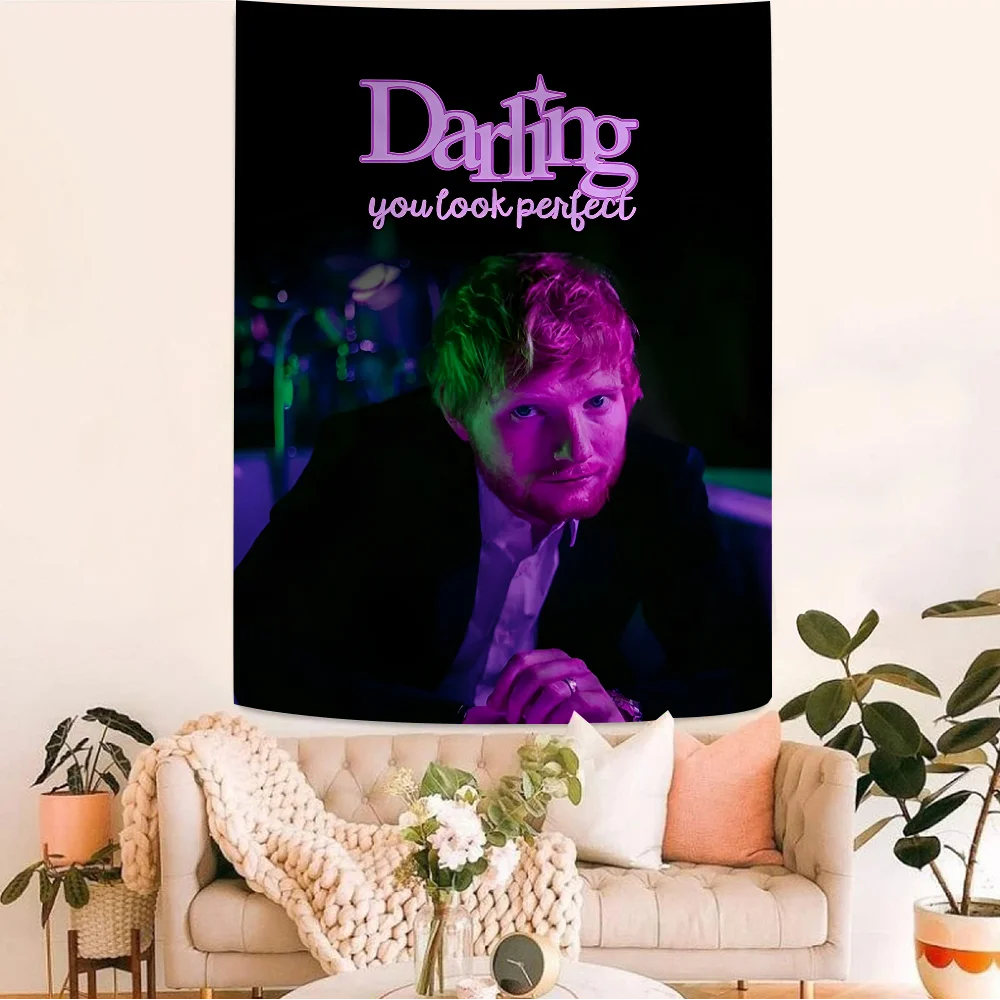 Singer E-Ed S-Sheeran DIY Настенный гобелен Хиппи Цветочные настенные ковры Декор в