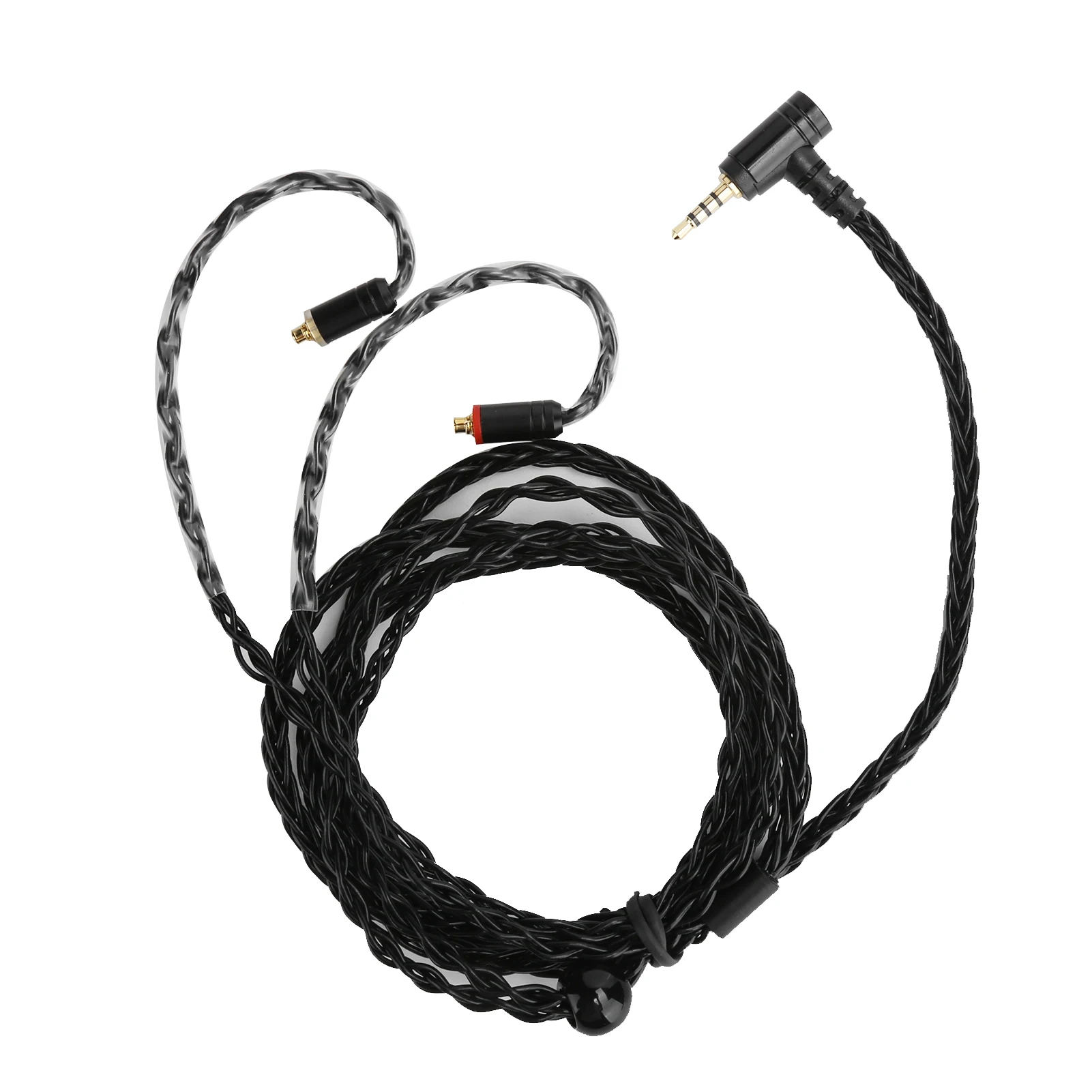 

25 Core Silver Plated Cable OFC Upgrade Audio Cable for MMCX Connector for Shure SE215Black 2.5 Balanced Head