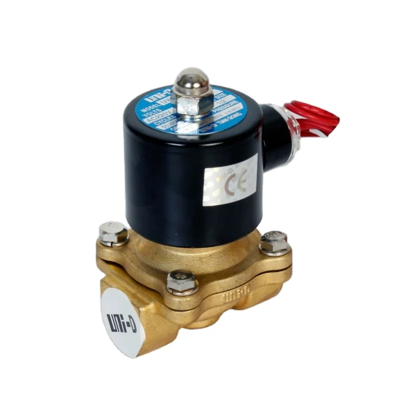 

UNi-D UW-15 2W Series Brass 2/2 Way ZG1/2" Port Normally Closed Lead Wire Diaphragm Electric Solenoid Water Valve