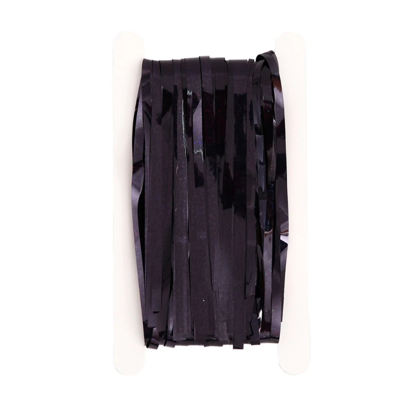 

Door Wall Curtain Glitter Black Foil Tinsel Backdrop Halloween Holiday Decor