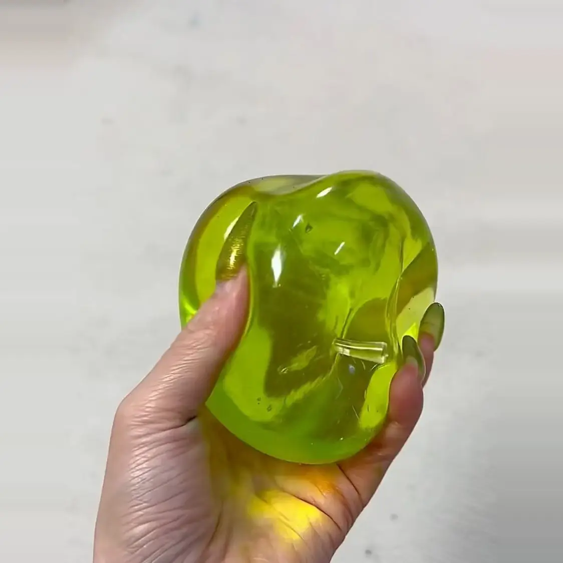Мягкая игрушка-антистресс Green Apple Blue Maltose: сенсорная игрушка-фиджет, имитирующая прозрачный материал, с медленным восстановлением формы, для снятия стресса (art.: 3920d8ca0cb74) - 3920d8ca0cb74