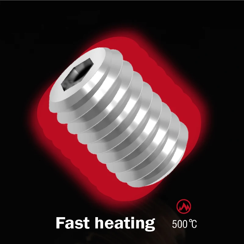 Mellow High Flow CHT Nozzle Copper Volcano Adapters For / Crazy Heating Block To V6 Hotend |