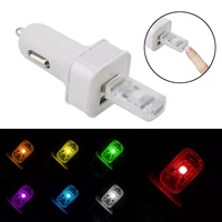 led usb light voice and touch control car cigarette lighter rgb auto interior atmosphere light decorative emergency lighting