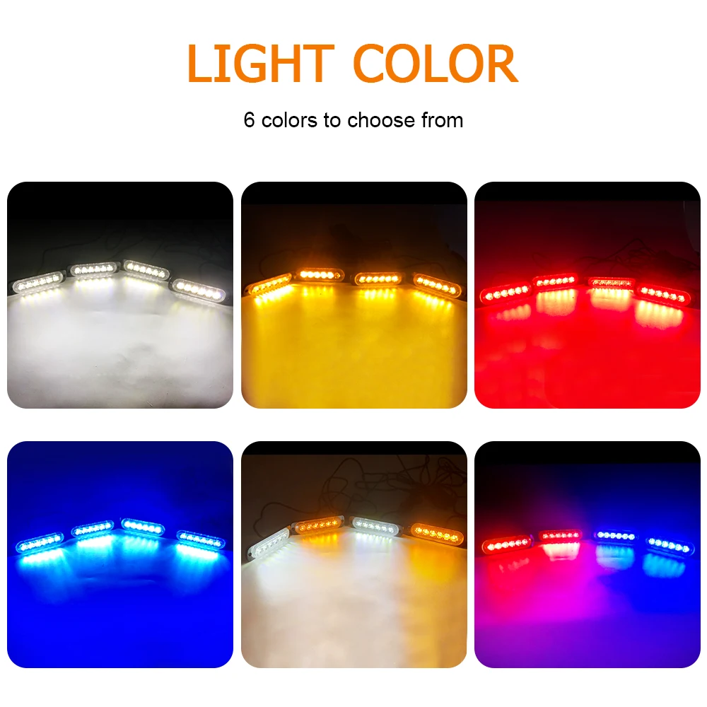 4x6LED 12V мигающий фонарь заднего света Беспроводное дистанционное освещение для