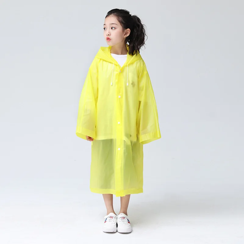 

EVA Children Raincoats Adult Raincoat Thickened Waterproof EVA Rain Coat Kids Clear Transparent Tour Waterproof Rainwear Suit