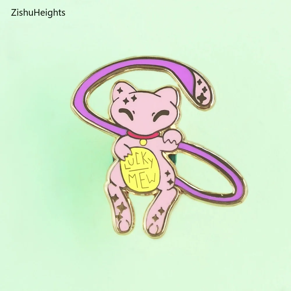 

Эмалированная брошь на лацкан Lucky Mew с изображением кошки Манеки