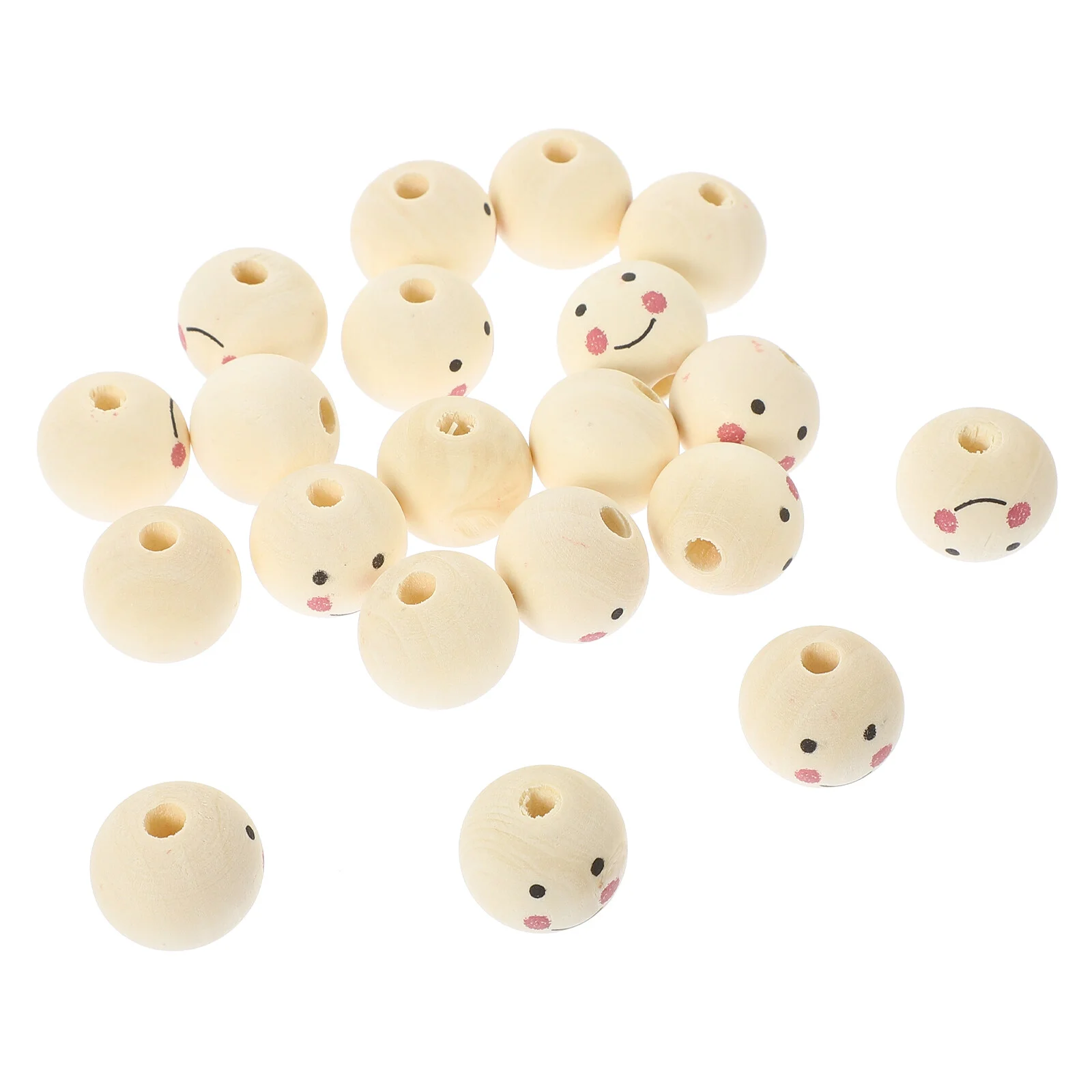 

20 Pcs Wooden Beads Bracelets Making Macrame Craft Jewelry Child Crafts Kids