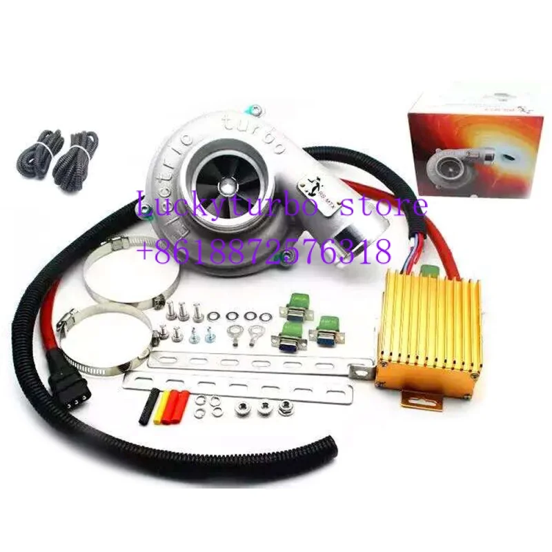 

Electric Turbo Supercharger Kit Thrust Motorcycle Electric Turbocharger Air Filter Intake for all car improve speed