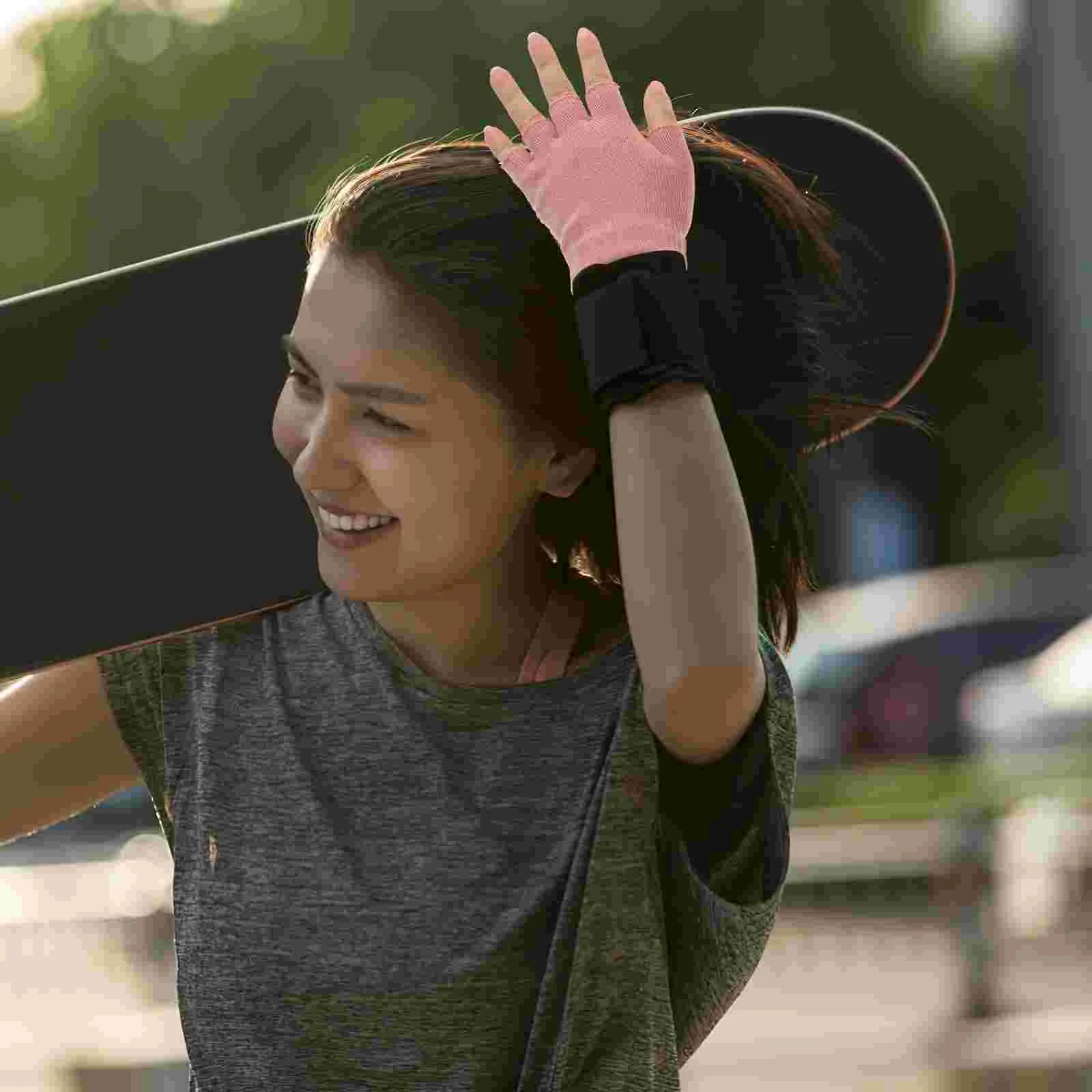 1 пара нескользящих вязаных перчаток с половиной пальца аксессуары для йоги