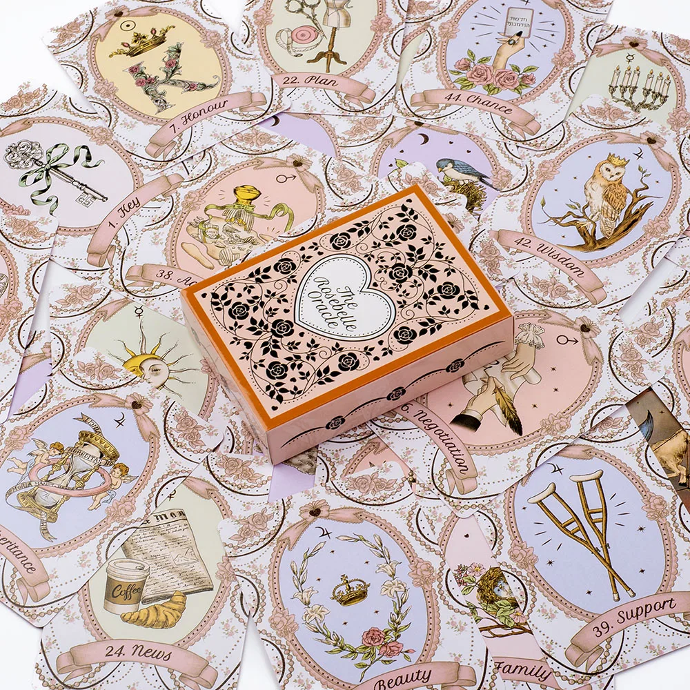 The Rosebelle карты памяти формата А а 65 карт английском искусственное Дека гадания