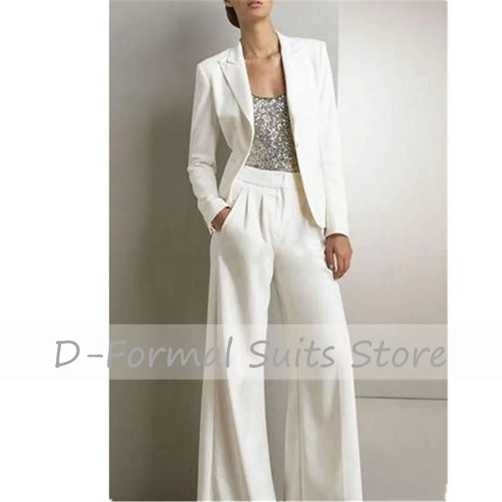 Womens Suit One-Button Elegant Professional Office Straight Two-piece Suit ( Jacket + Pants) Can Be Customized Blazer Sets