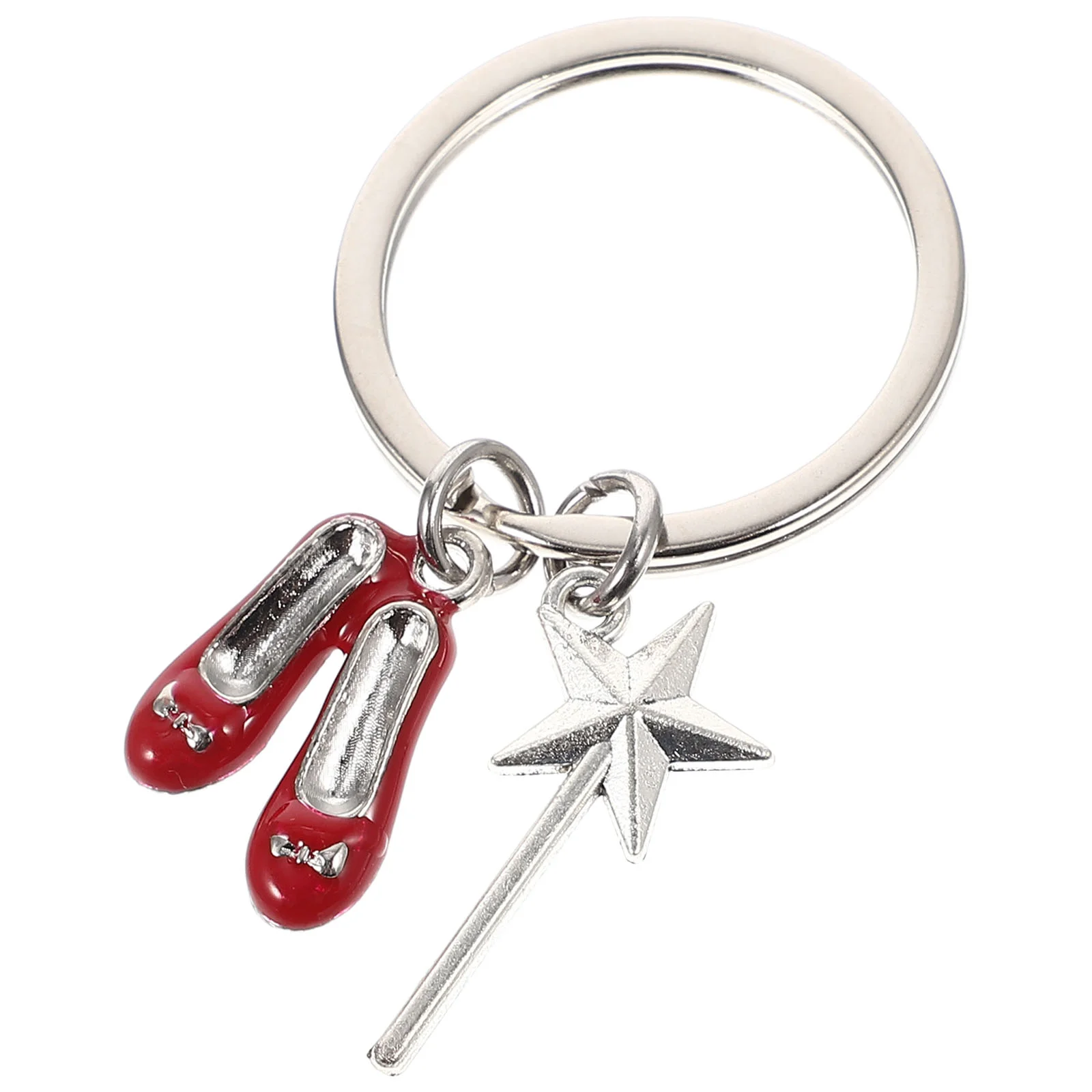 

Keychain Key Fairy Wand Pendant Hanging Ornament Keepsakes Rings Keychains Metal Shoes Alloy Novelty Backpack Ring Chain Handbag
