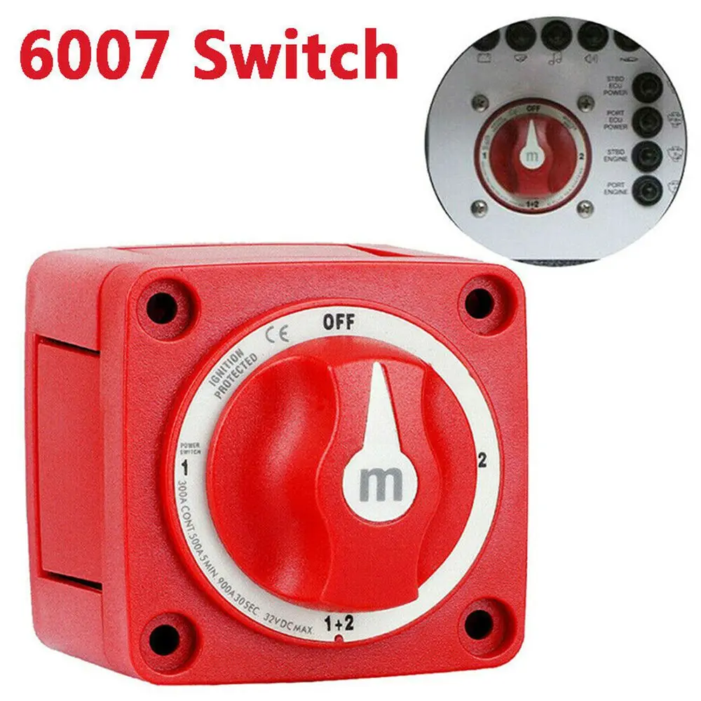 

Separator Camper Truck Marine Boat Articles Car RV 6007 M-Series Main Isolator Battery Switch Single Circuit On/Off