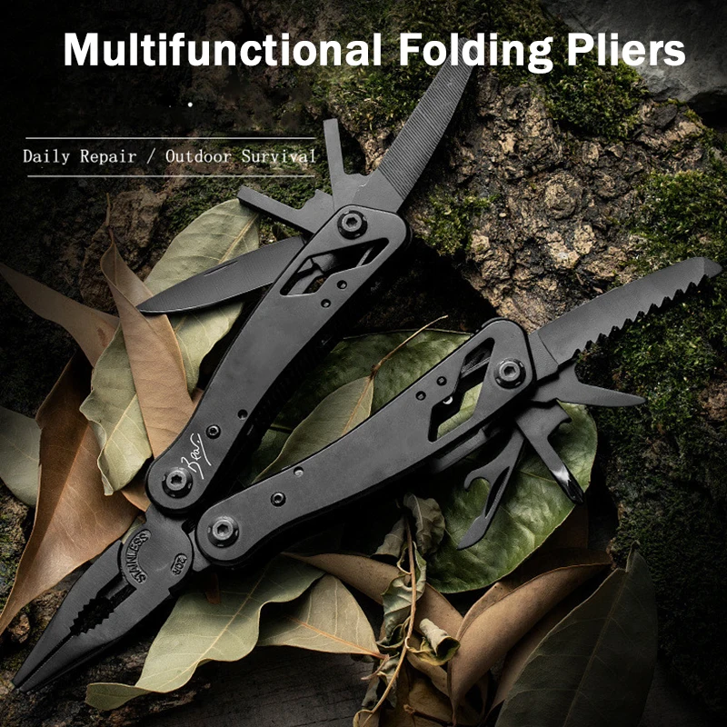 

Multifunction Stainless Steel Pocket Knife Pliers Folding Pliers Multi-tool Mini Portable Fold Outdoor Multipurpose Repair Tools