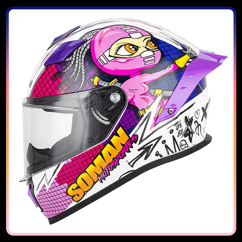 Мотоциклетные шлемы на все лицо для мужчин и женщин защитная Кепка из