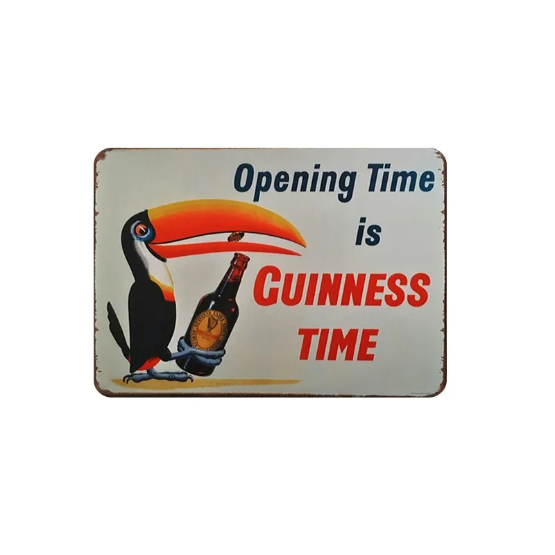

Винтажные металлические жестяные знаки Guinness, декоративные тарелки для бара, паба, водки, настенные Стикеры, железный постер, рекламный знак для пива