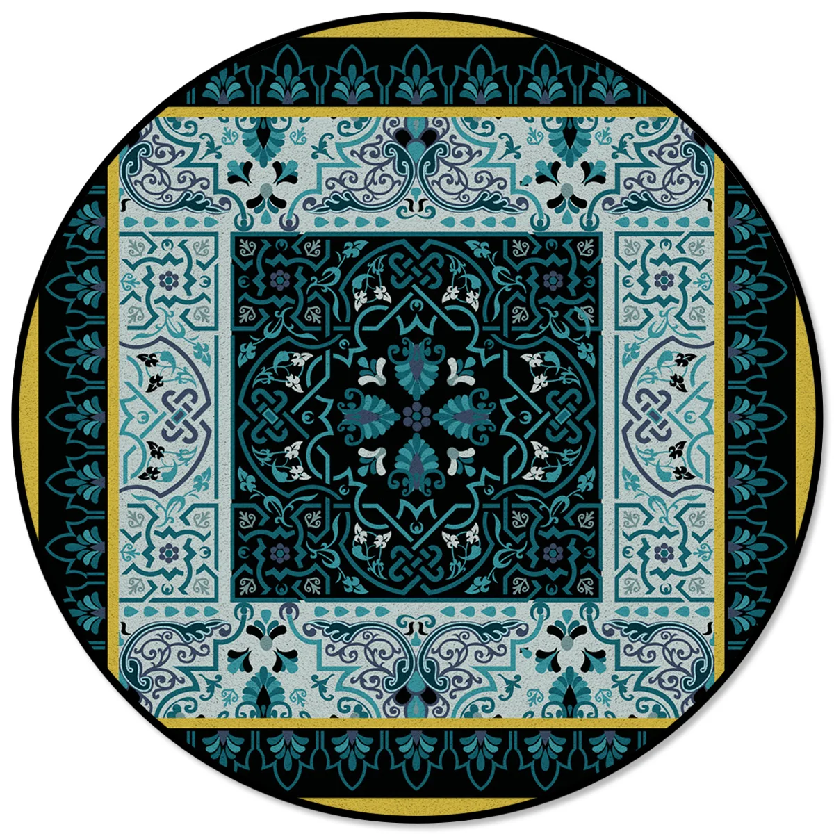 

Turkish Pattern Ethnic Style Rugs And Carpets For Home Living Room Round Rug For Children Rooms Non-slip