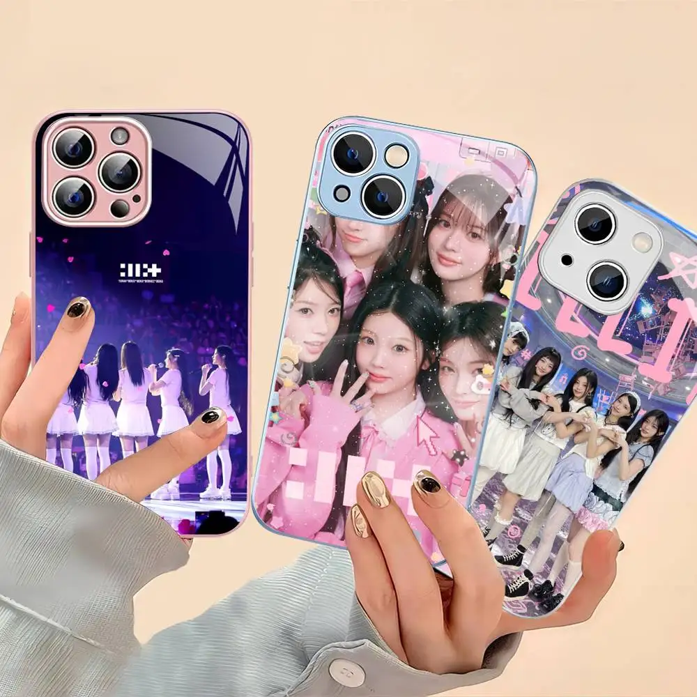 Фото Защитное стекло Kpop Group I-Illit для iPhone 14, 13, 12, 11 Pro, Mini, XS MAX, 14Plus, X, XS, XR. №2