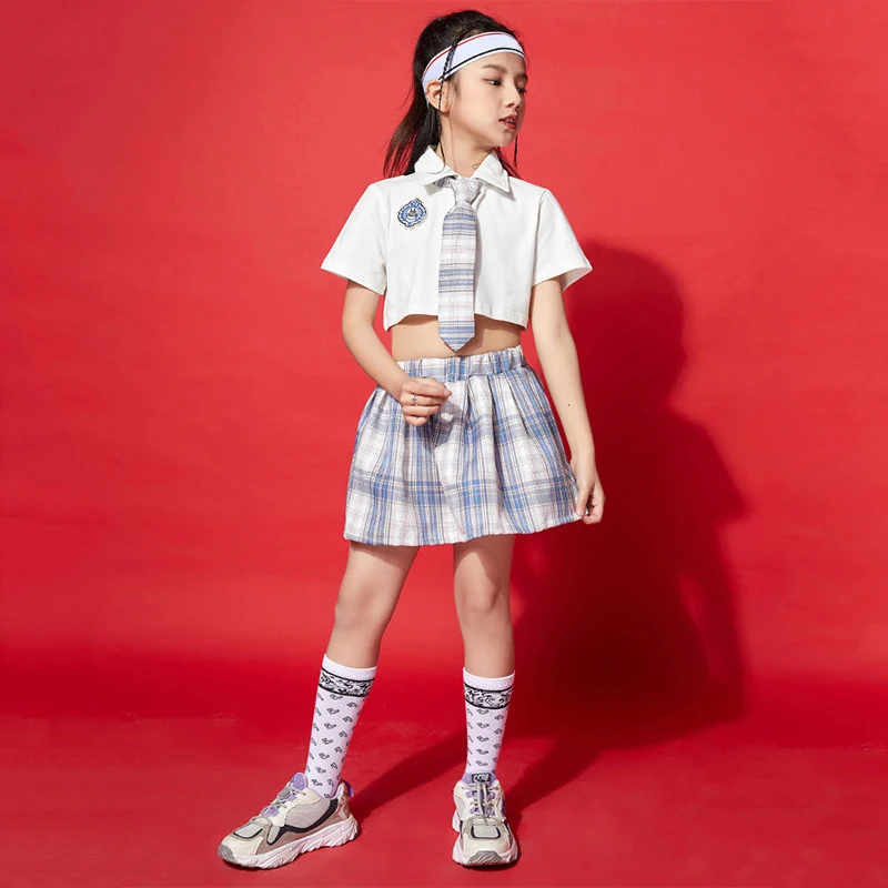 

Girls Jazz Dance Costumes New Summer Kids Hip Hop Set Boys Modern Street Dance Clothing Kindergarten Uniform Chorus Suit DQL5451
