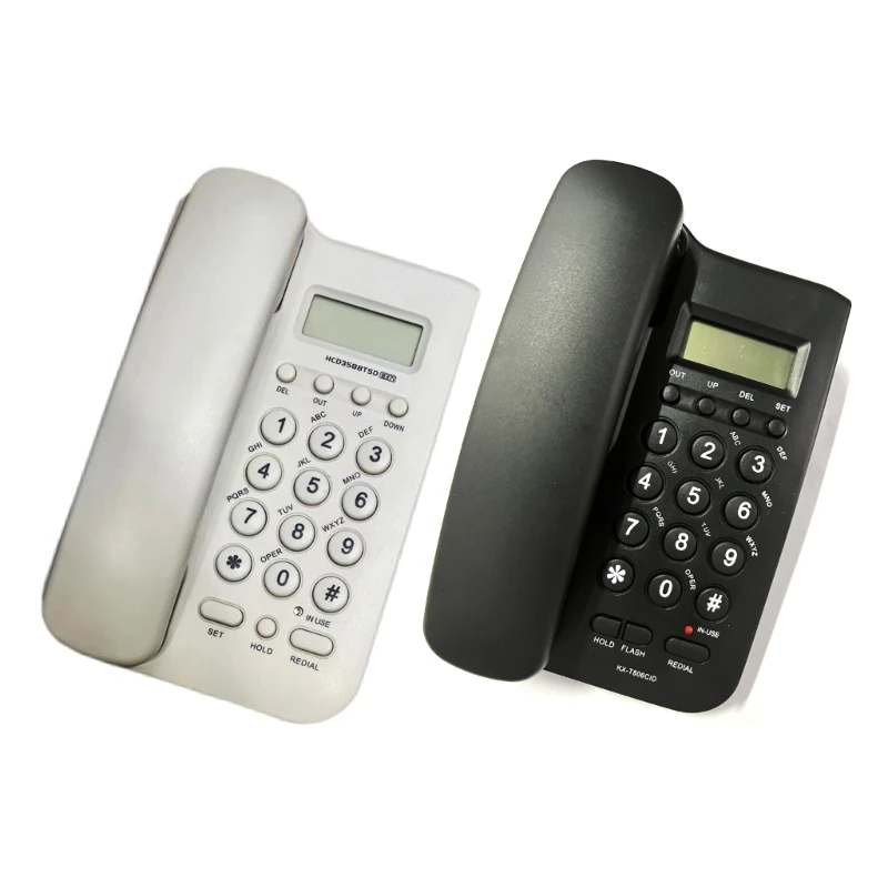 Corded Telephone for Desk Landline Desktop House Phone Seniors Caller Integrated Telephone with Call for Home Dropship