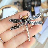 vintage enamel dragonfly brooch creative insect pin clothing shawl buckle brooches alloy jewelry gift brooch for woman