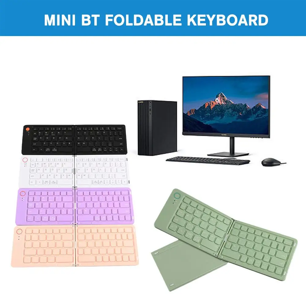 

Mini Bluetooth Foldable Keyboard Portable Folding Wireless Keypad For IOS/Android/Windows Tablet Mobile Phone Candy Keyboar E5R2