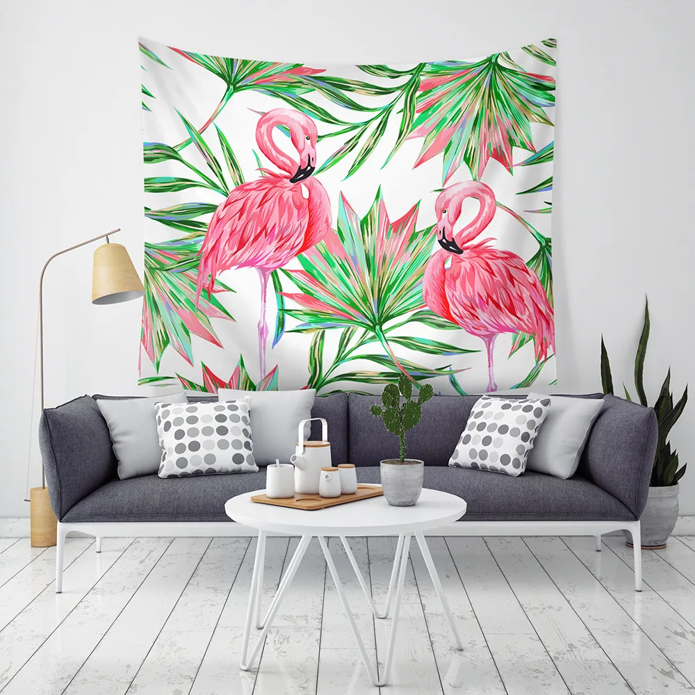 

Summer Flamingo tapestry wall handing kawaii room decor wall decor tapestry blanket aesthetic Yoga Beach Towel Blanket 2021