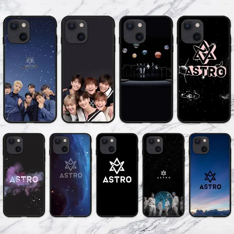 Чехол Kpop ASTRO для телефона iPhone 13 Pro Max 12 Mini 11 SE 2020 6 7 8 Plus XS X XR черный роскошный модный