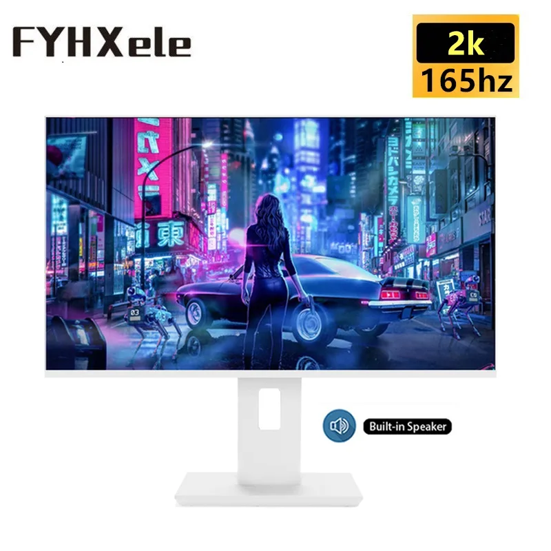 

27inch 2K 165Hz White Gaming Monitor 1ms Free-sync Support PS IPS Panel Desktop LCD Display Rotation Lift Stand Square Base