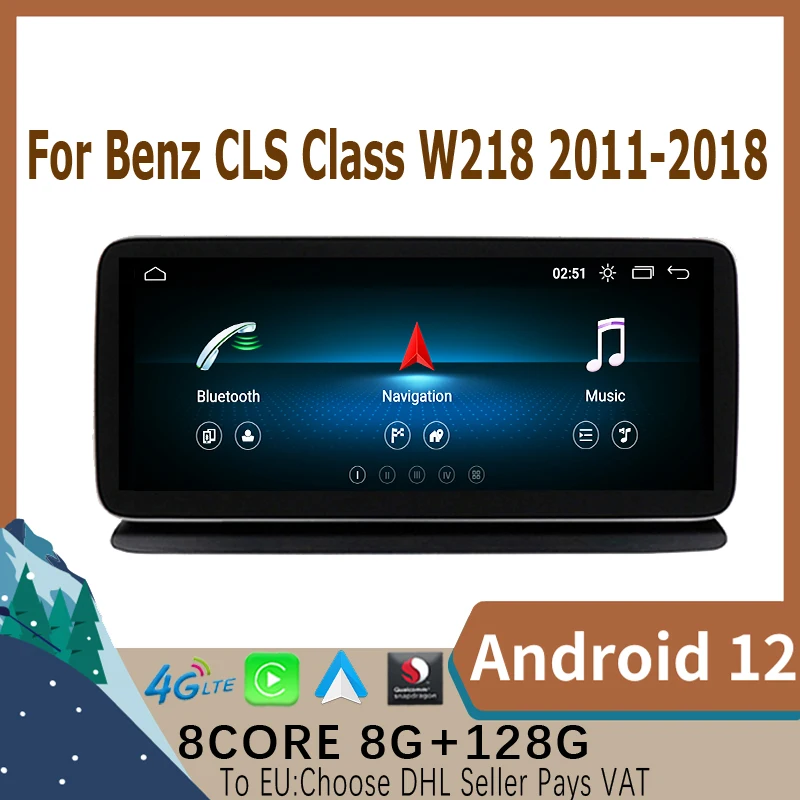 

Android 12 Car Multimedia Player GPS Radio Navigation Snapdragon Chip Stereo Carplay For Mercedes Benz CLS Class W218 2011-2018