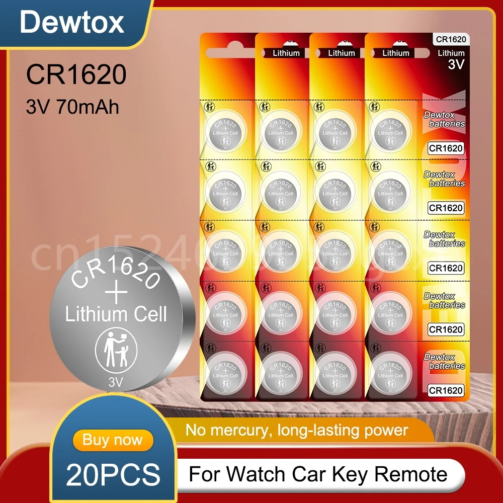 20 шт. CR1620 кнопочная монетница DL1620 ECR1620 BR1620 CR 1620 3 В литиевая батарея для автомобильного ключа дистанционный калькулятор весы часы