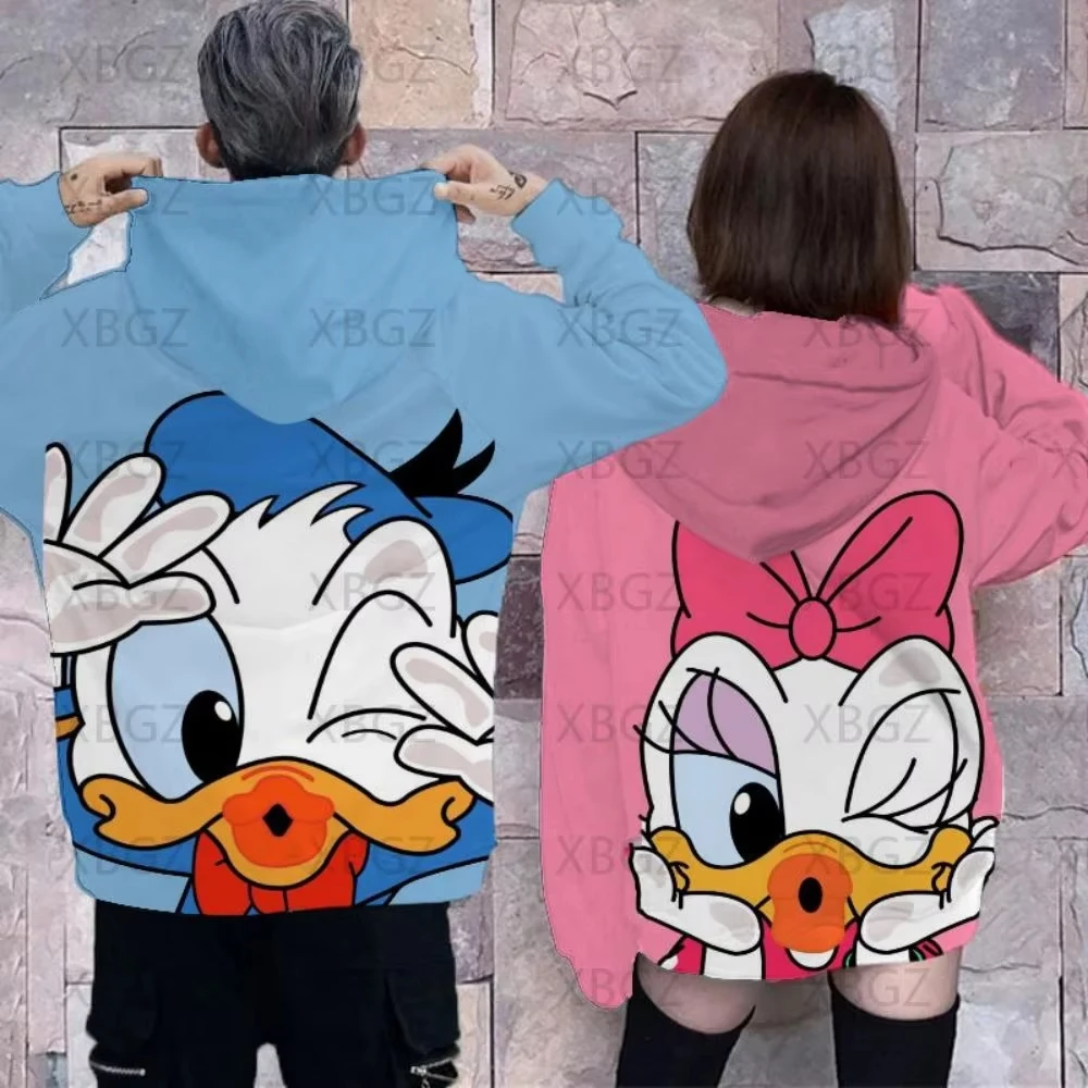 Disney-Sweat à capuche Minnie Mouse pour femmes et hommes tenue de couple Y2K пот imprimé haut tendance vêtement