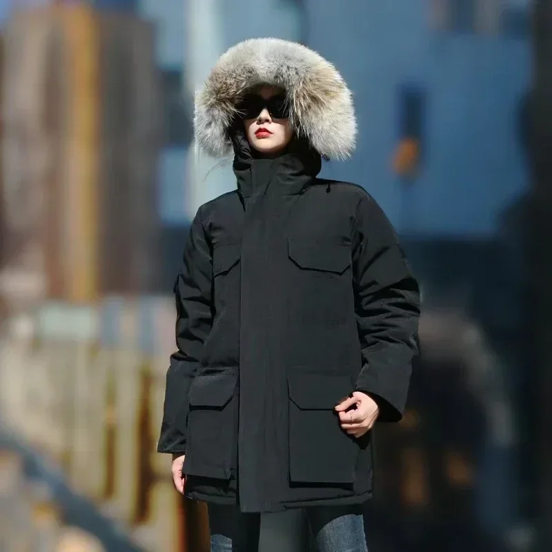 Cana * a Go se однотонная ветрозащитная укороченная куртка-пуховик унисекс зимняя